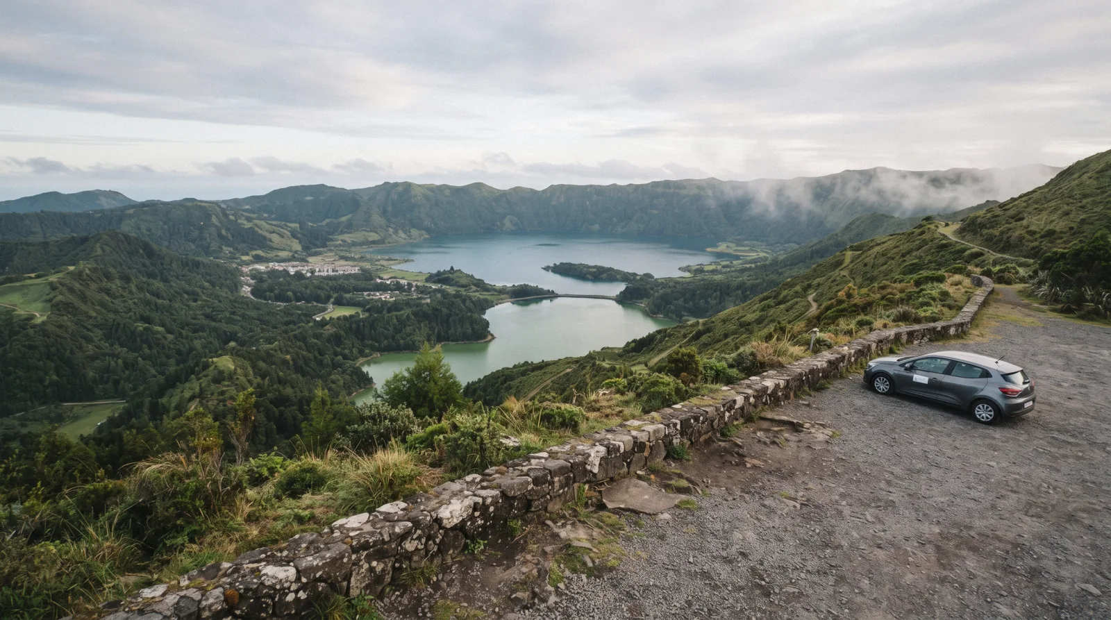 Cost-related scenes in the Azores, from ticket offices and thermal pools to ferry harbours